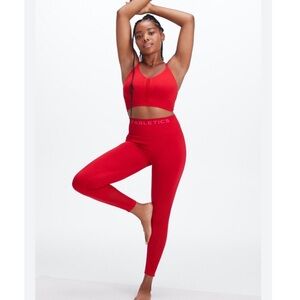 Fabletics Set Sync High Waisted 2 Pieces Seamless Red NWT XS S Activewear